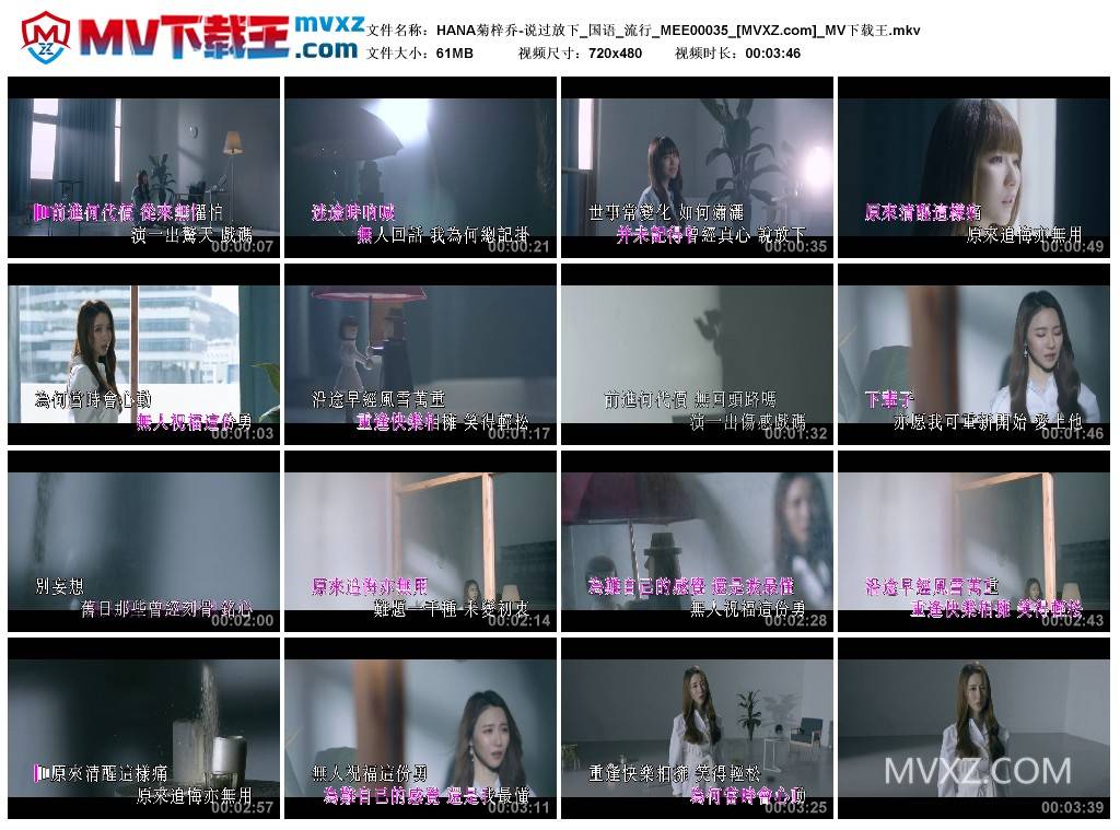 HANA菊梓乔-说过放下_国语_流行_MEE00035